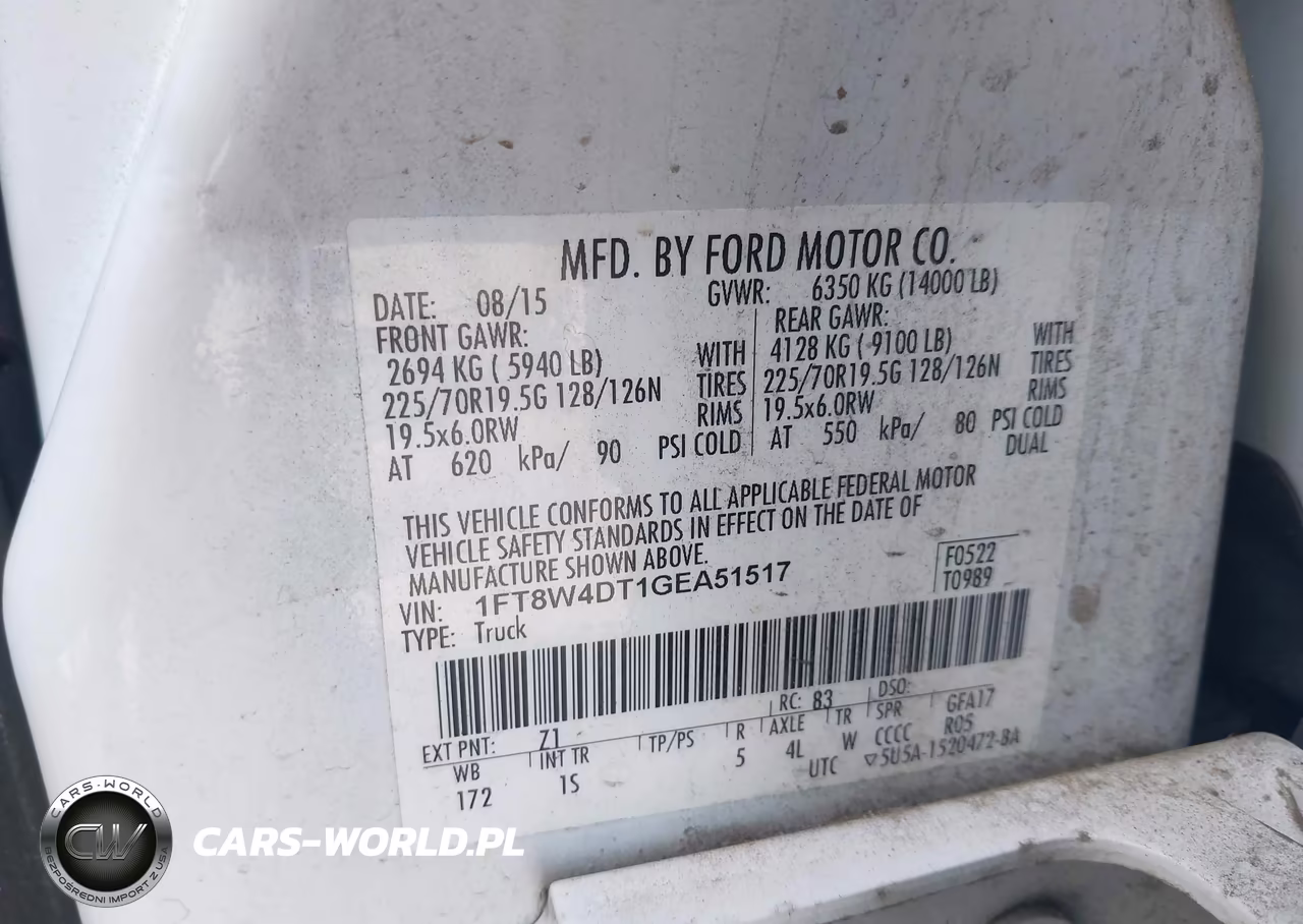 2016 Ford F-450 Xl VIN:1FT8W4DT1GEA51517 - 9