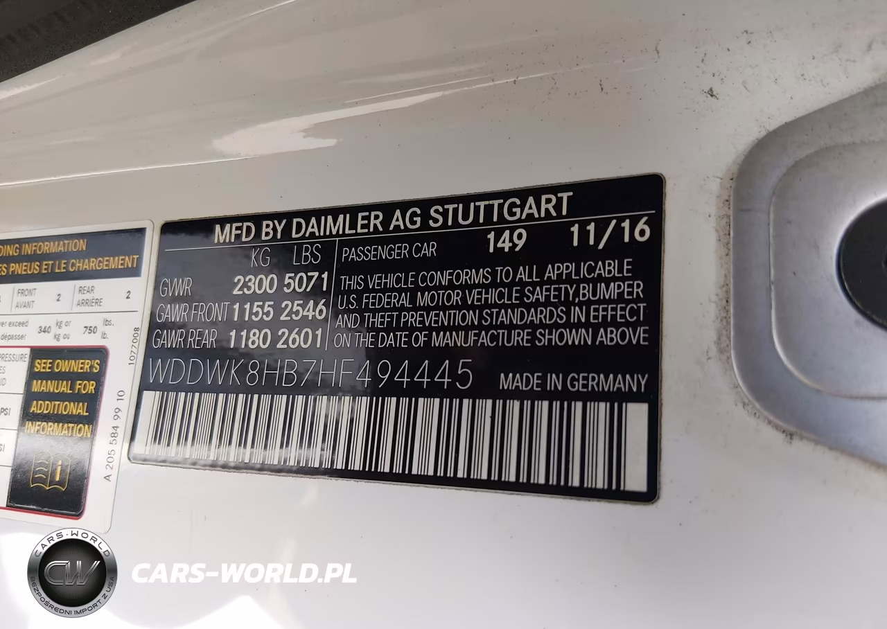 2017 Mercedes-Benz Amg C 63 S VIN:WDDWK8HB7HF494445 - 9
