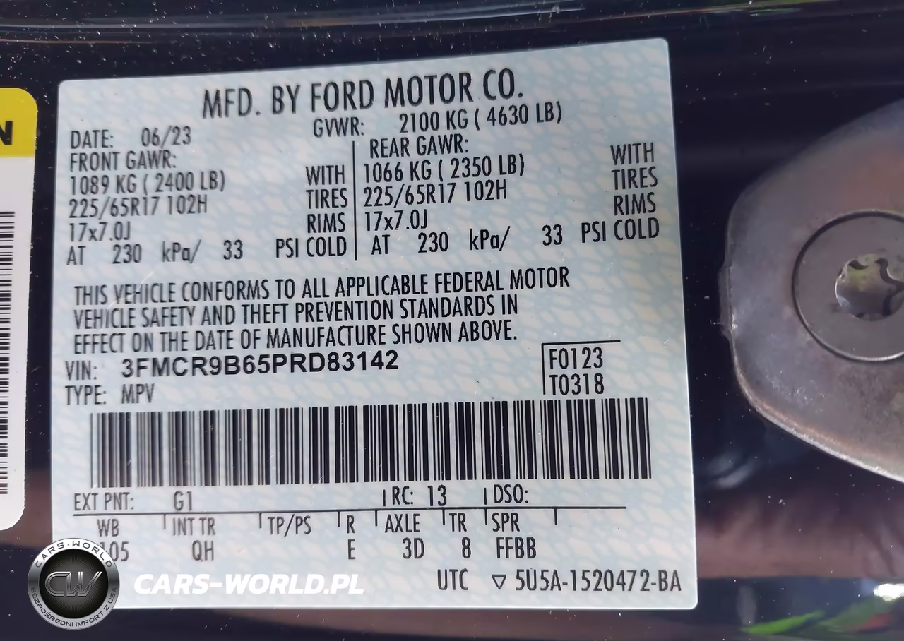 2023 Ford Bronco Sport Big Bend VIN:3FMCR9B65PRD83142 - 9