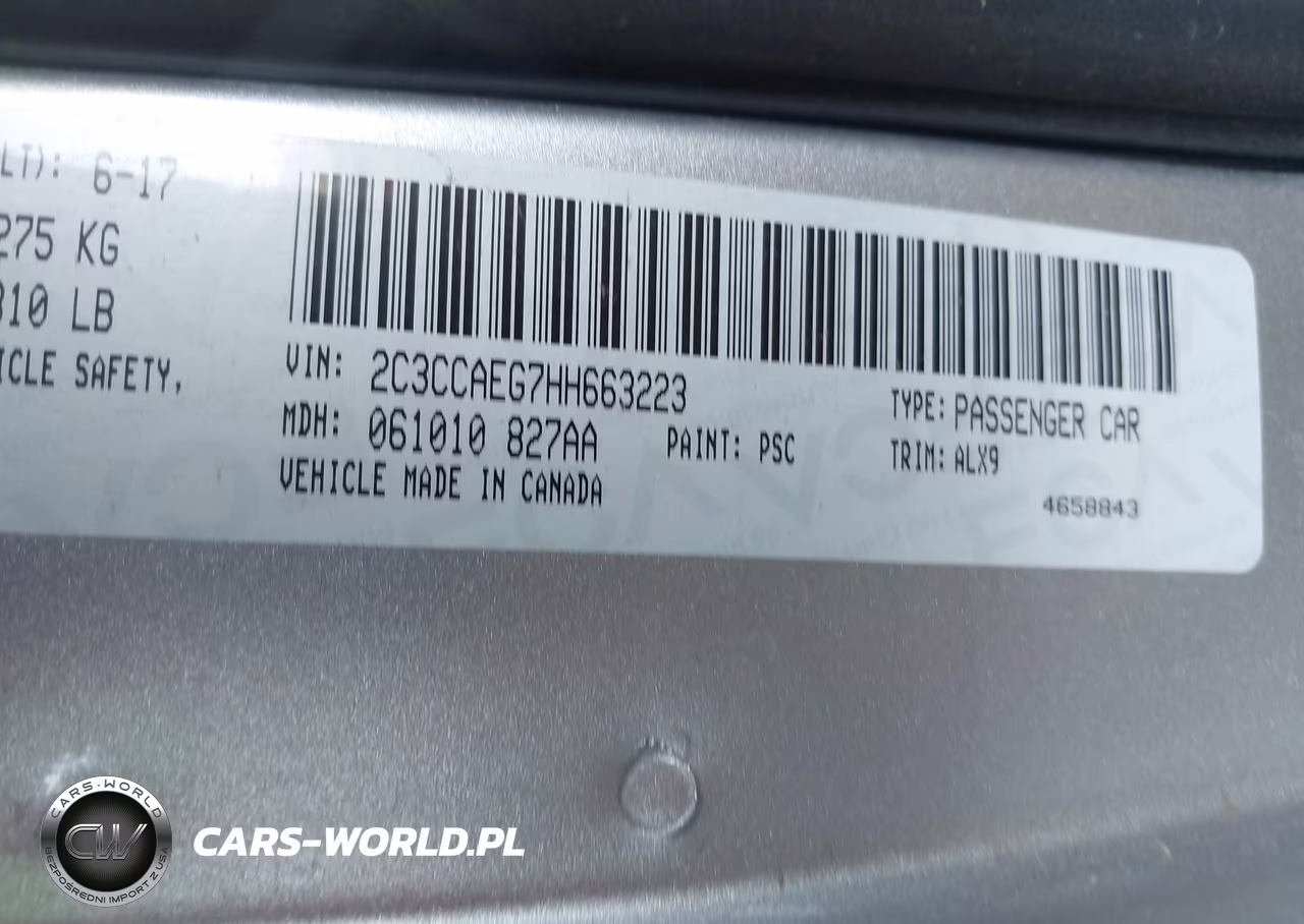 2017 Chrysler 300C VIN:2C3CCAEG7HH663223 - 9