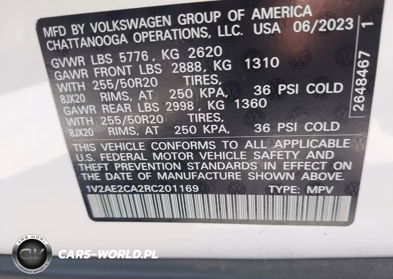 2024 Volkswagen Atlas Cross Sport 2.0T Sel R-Line VIN:1V2AE2CA2RC201169 - 9
