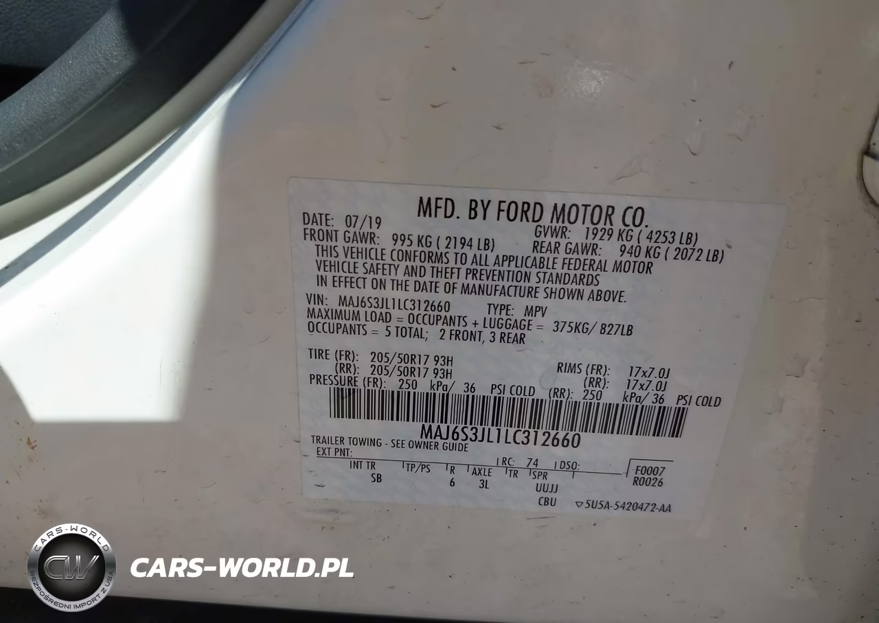2020 Ford Ecosport Ses VIN:MAJ6S3JL1LC312660 - 9