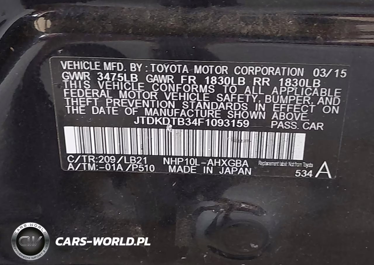 2015 Toyota Prius C Four VIN:JTDKDTB34F1093159 - 9