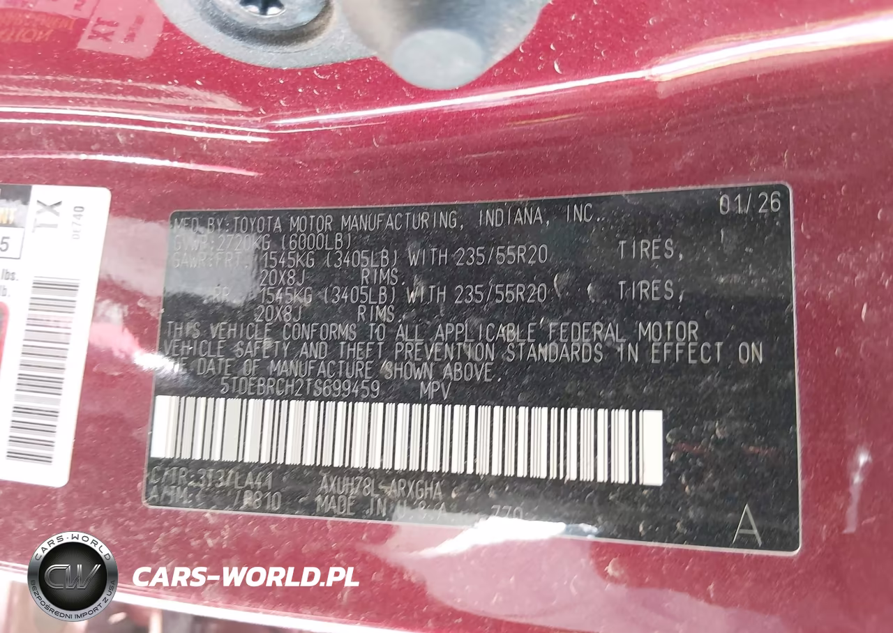 2026 Toyota Highlander Hybrid Platinum VIN:5TDEBRCH2TS699459 - 9