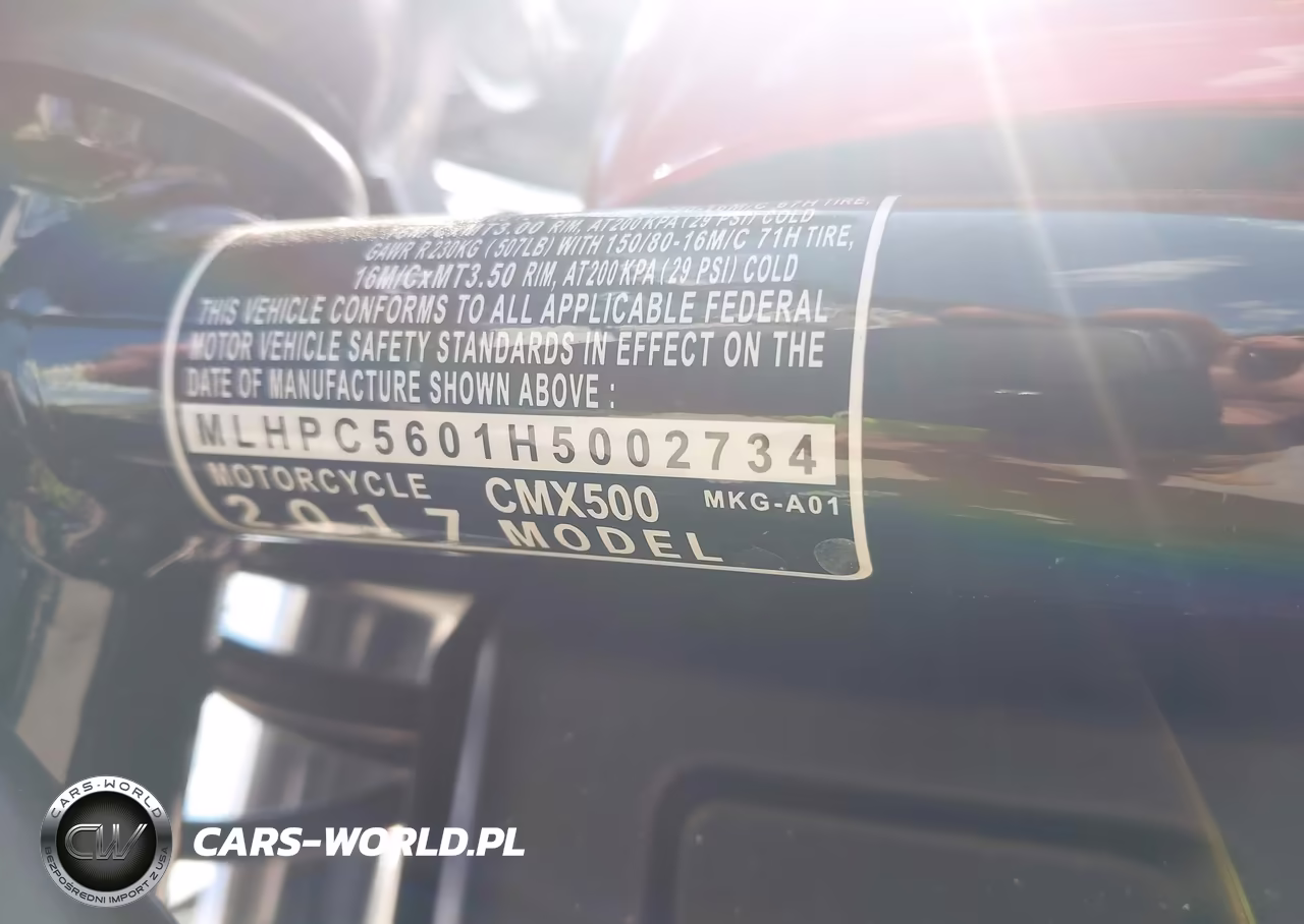 2017 Honda Cmx500 VIN:MLHPC5601H5002734 - 10