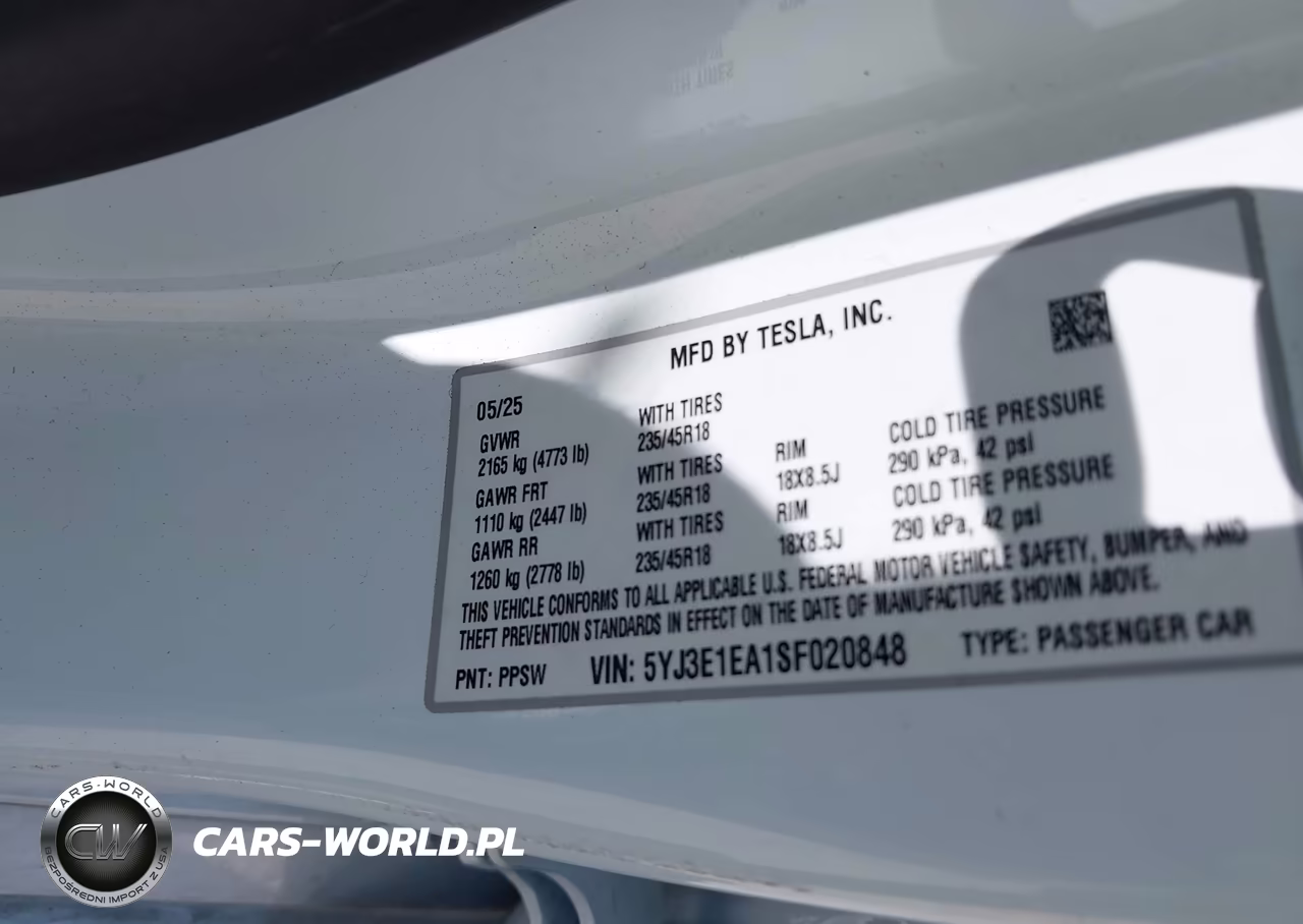2025 Tesla Model 3 Long Range Rear-Wheel Drive-Standard Rear-Wheel Drive VIN:5YJ3E1EA1SF020848 - 9