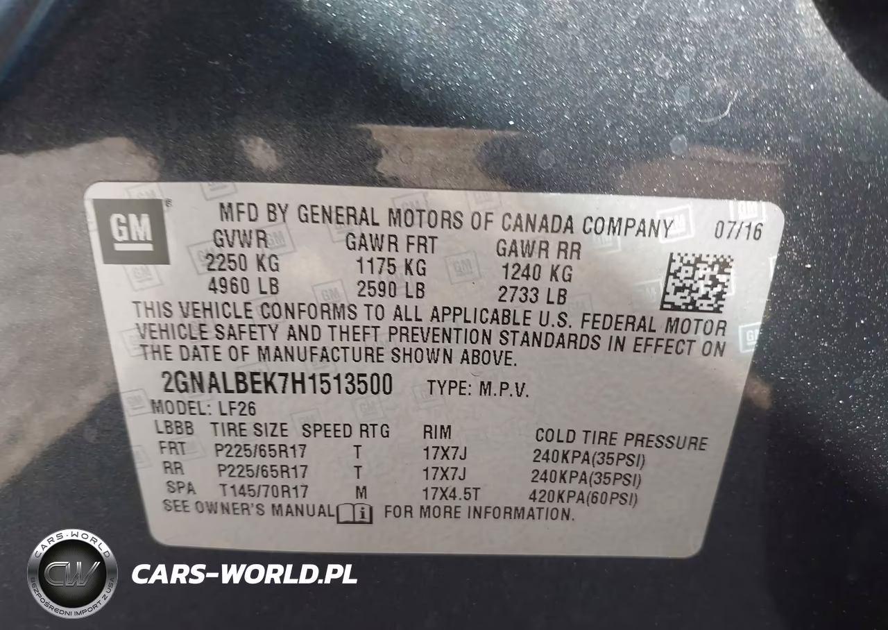 2017 Chevrolet Equinox Ls VIN:2GNALBEK7H1513500 - 9