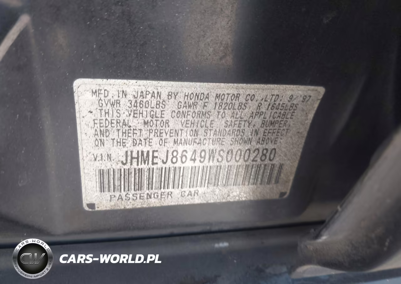 1998 Honda Civic Ex VIN:JHMEJ8649WS000280 - 9