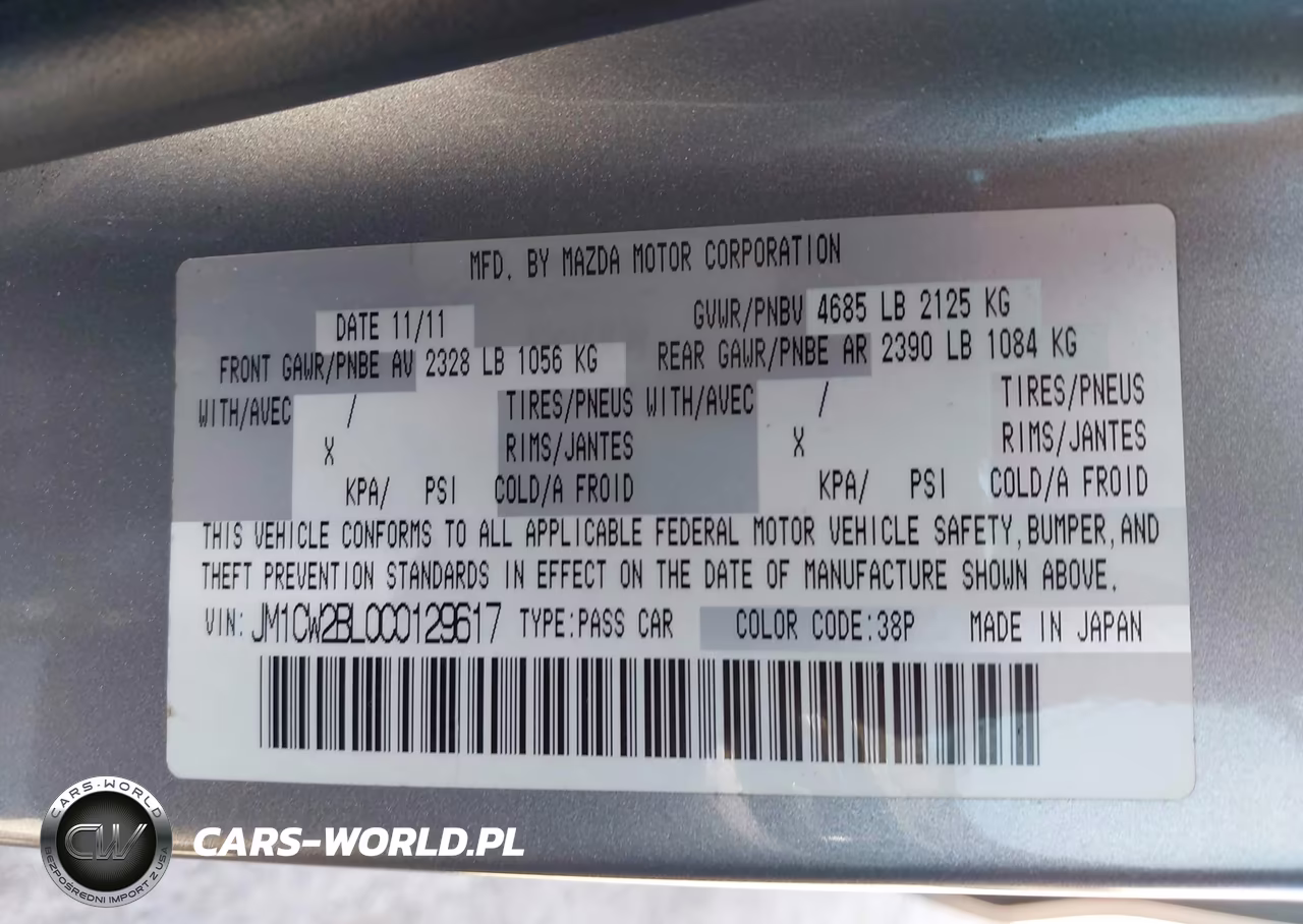 2012 Mazda Mazda5 Sport VIN:JM1CW2BL0C0129617 - 9