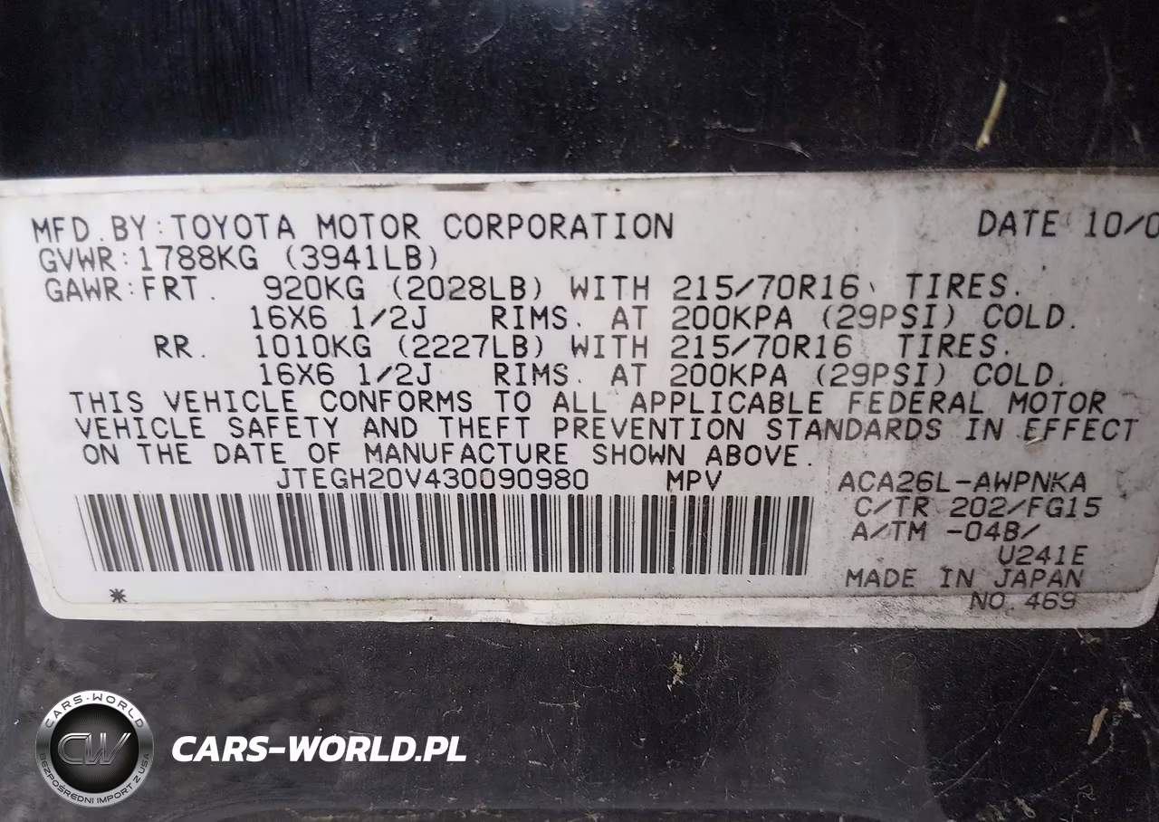 2003 Toyota Rav4 VIN:JTEGH20V430090980 - 9