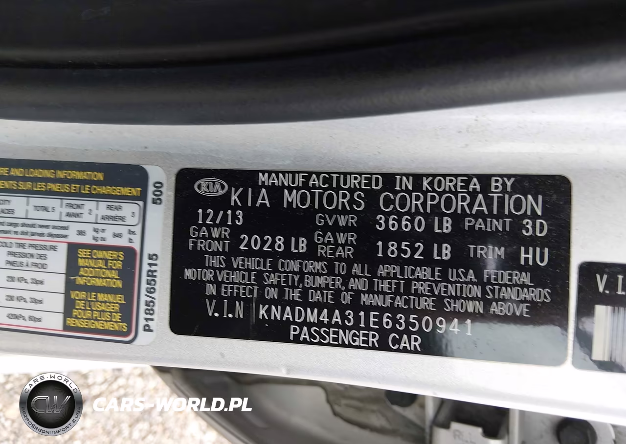2014 Kia Rio Lx VIN:KNADM4A31E6350941 - 9