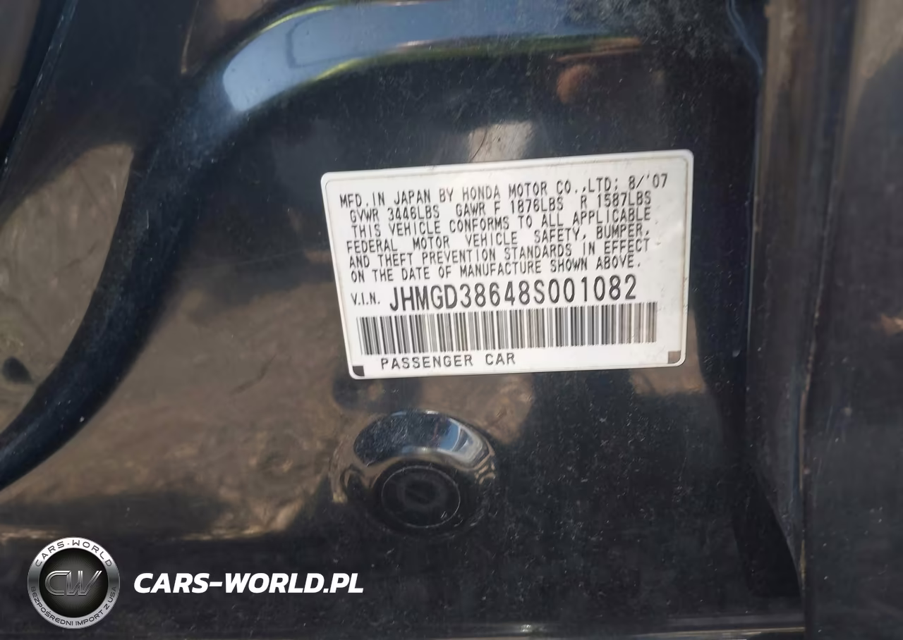 2008 Honda Fit Sport VIN:JHMGD38648S001082 - 9