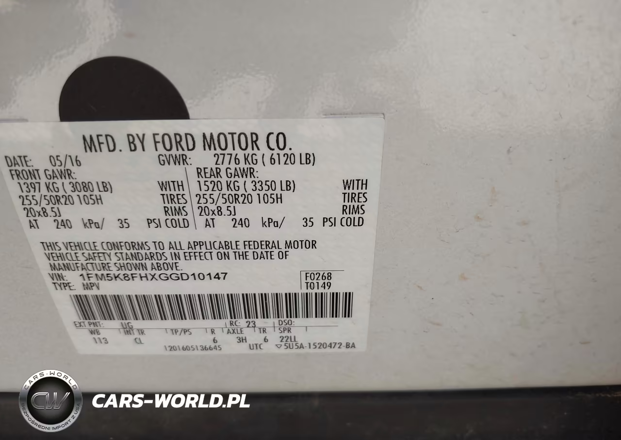 2016 Ford Explorer Limited VIN:1FM5K8FHXGGD10147 - 9