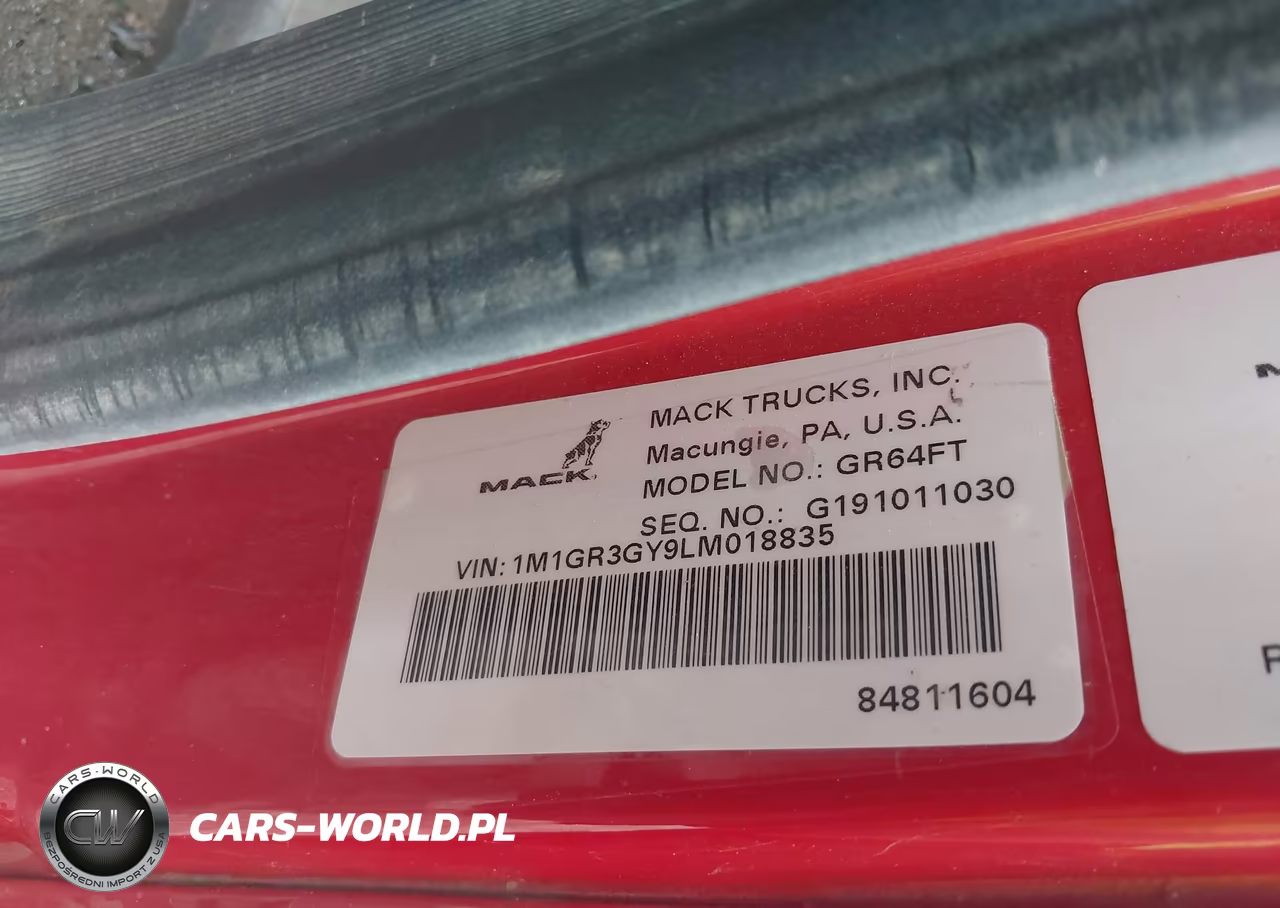2020 Mack Granite VIN:1M1GR3GY9LM018835 - 9