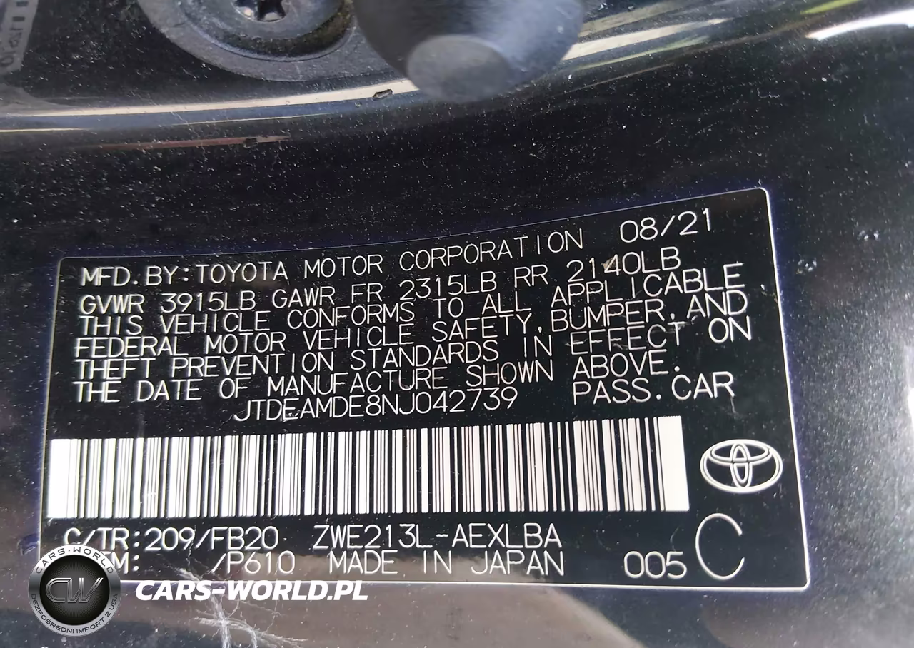 2022 Toyota Corolla Hybrid Le VIN:JTDEAMDE8NJ042739 - 9