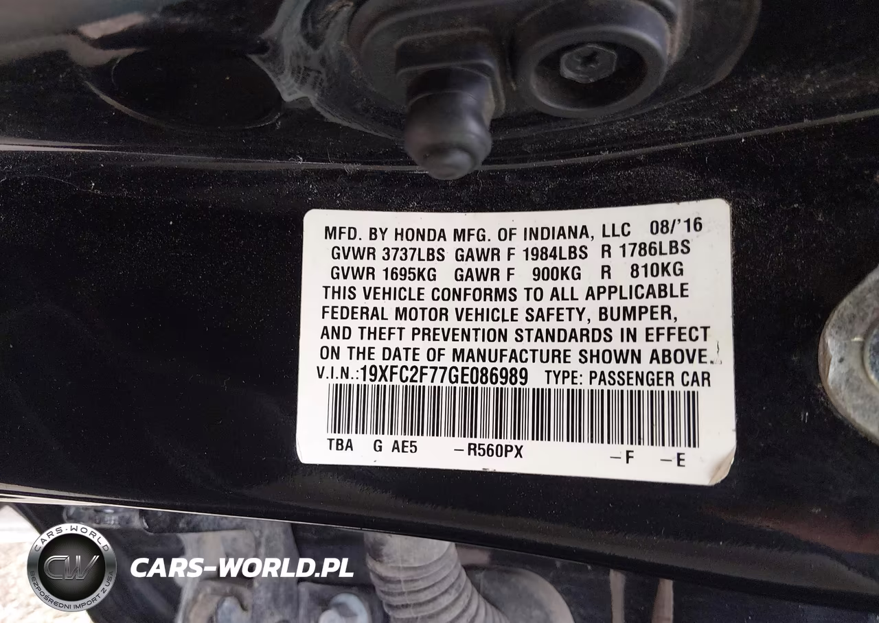 2016 Honda Civic Ex VIN:19XFC2F77GE086989 - 9