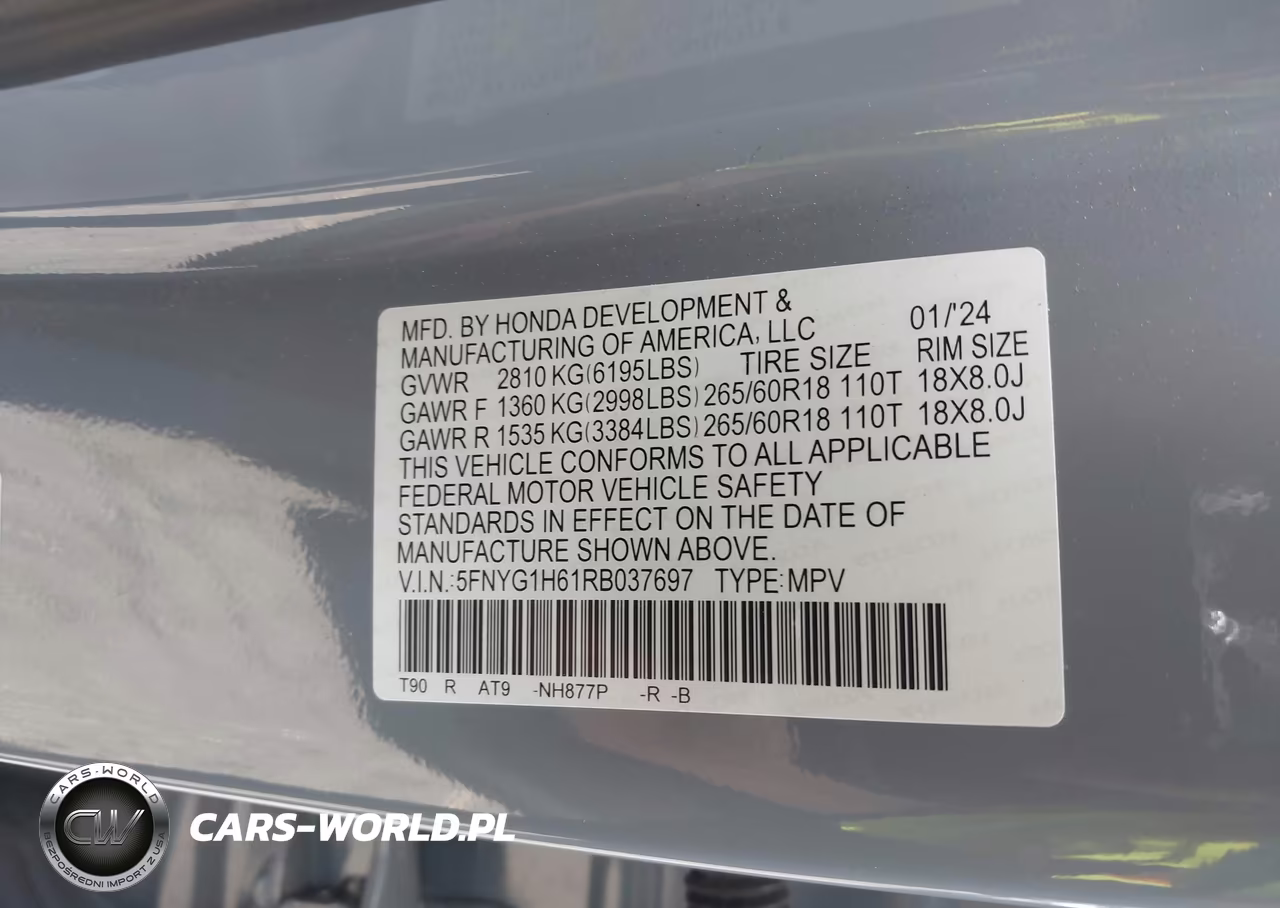 2024 Honda Pilot Trailsport VIN:5FNYG1H61RB037697 - 9