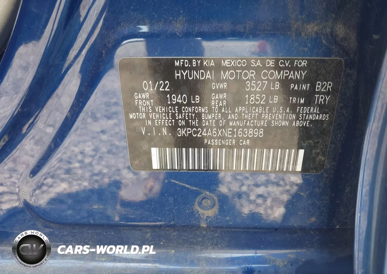 2022 Hyundai Accent Se VIN:3KPC24A6XNE163898 - 9