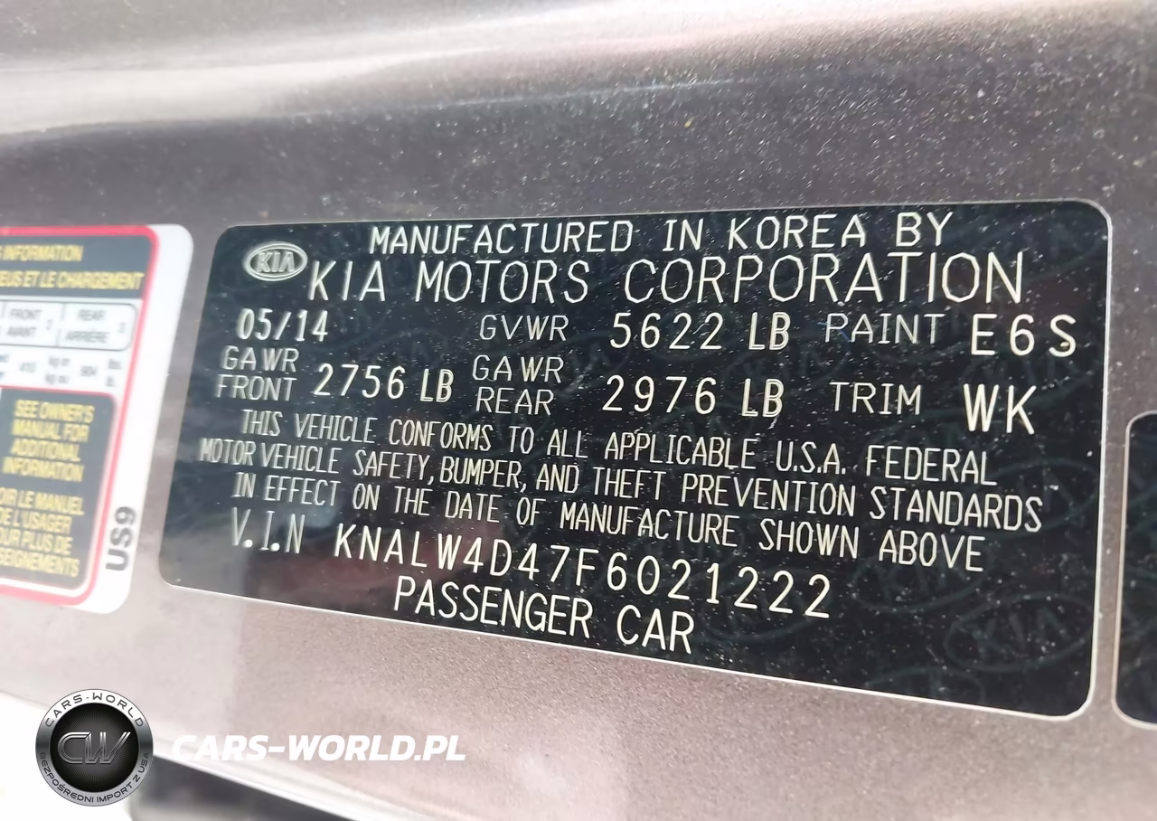 2015 Kia K900 Luxury VIN:KNALW4D47F6021222 - 9
