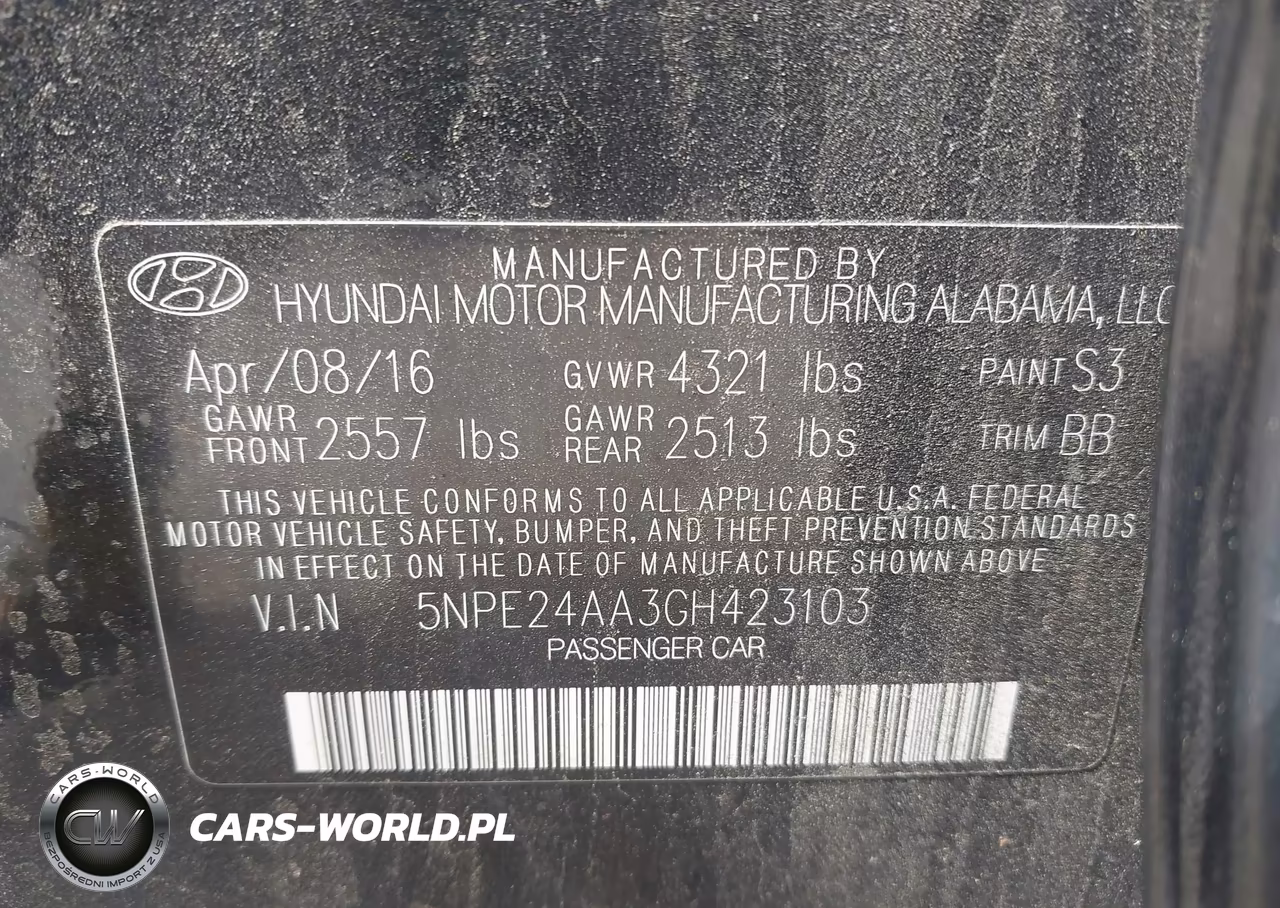 2016 Hyundai Sonata Eco VIN:5NPE24AA3GH423103 - 9