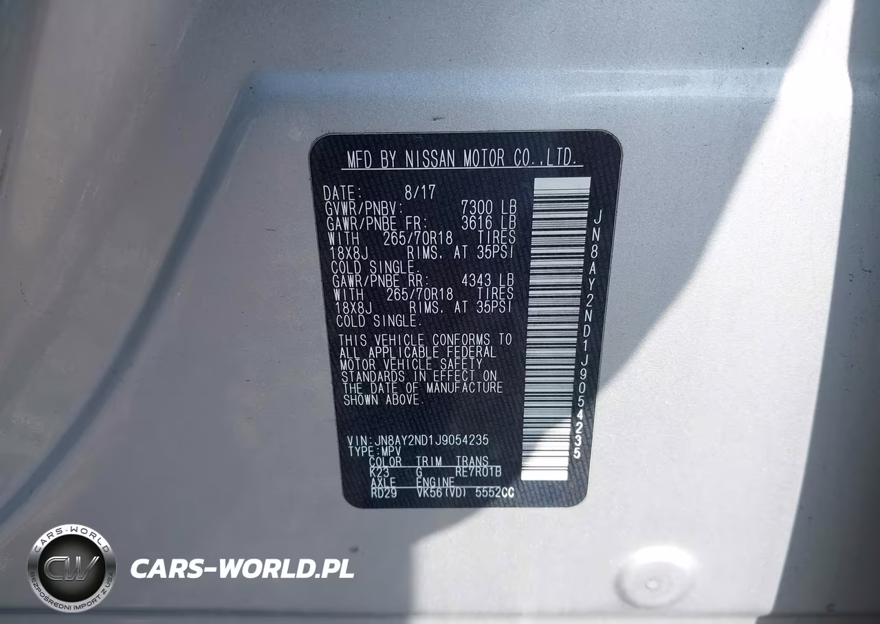2018 Nissan Armada Sv VIN:JN8AY2ND1J9054235 - 9