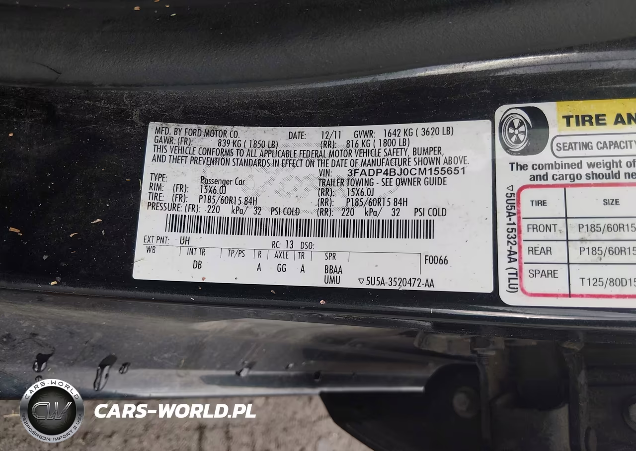 2012 Ford Fiesta Se VIN:3FADP4BJ0CM155651 - 9