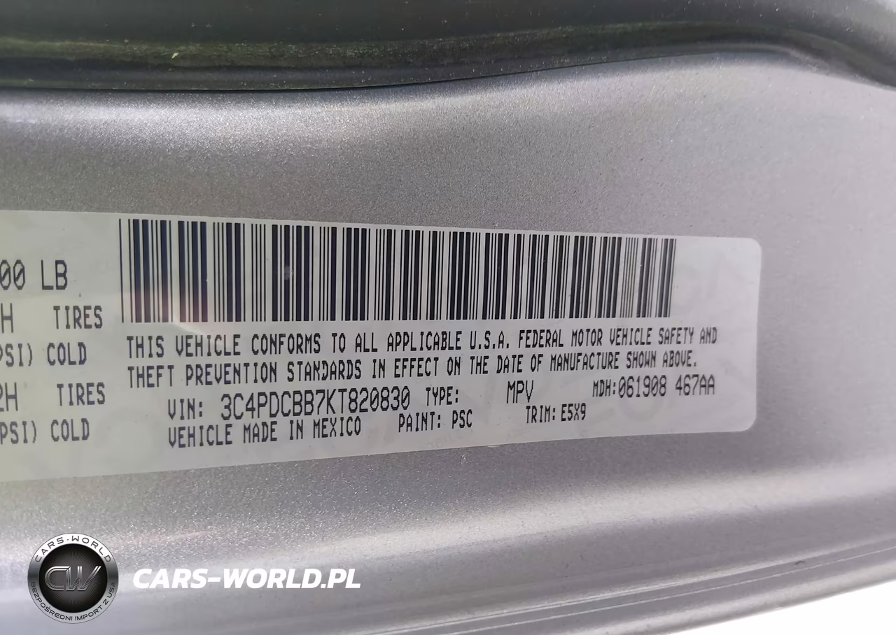 2019 Dodge Journey Se VIN:3C4PDCBB7KT820830 - 9