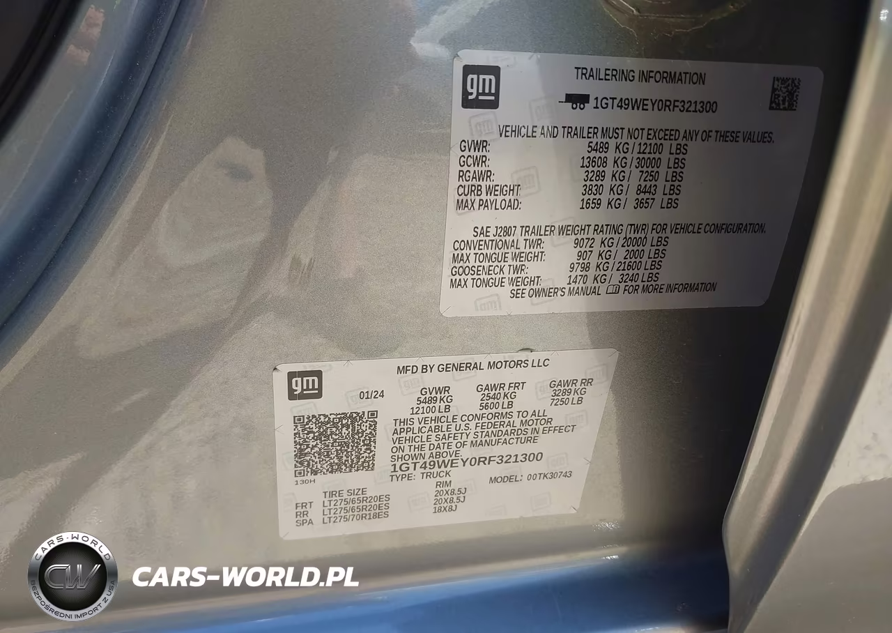 2024 GMC Sierra 3500Hd 4Wd Standard Bed Denali VIN:1GT49WEY0RF321300 - 8