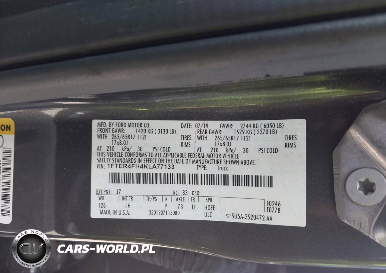 2019 Ford Ranger Xlt VIN:1FTER4FH4KLA77133 - 9
