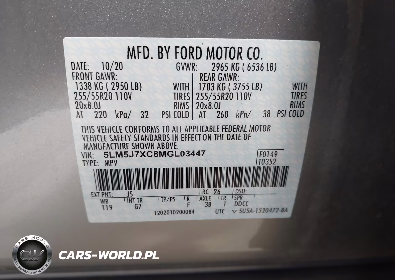 2021 Lincoln Aviator Reserve VIN:5LM5J7XC8MGL03447 - 9