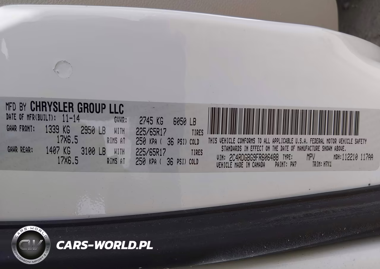 2015 Dodge Grand Caravan American Value Pkg VIN:2C4RDGBG9FR606488 - 9