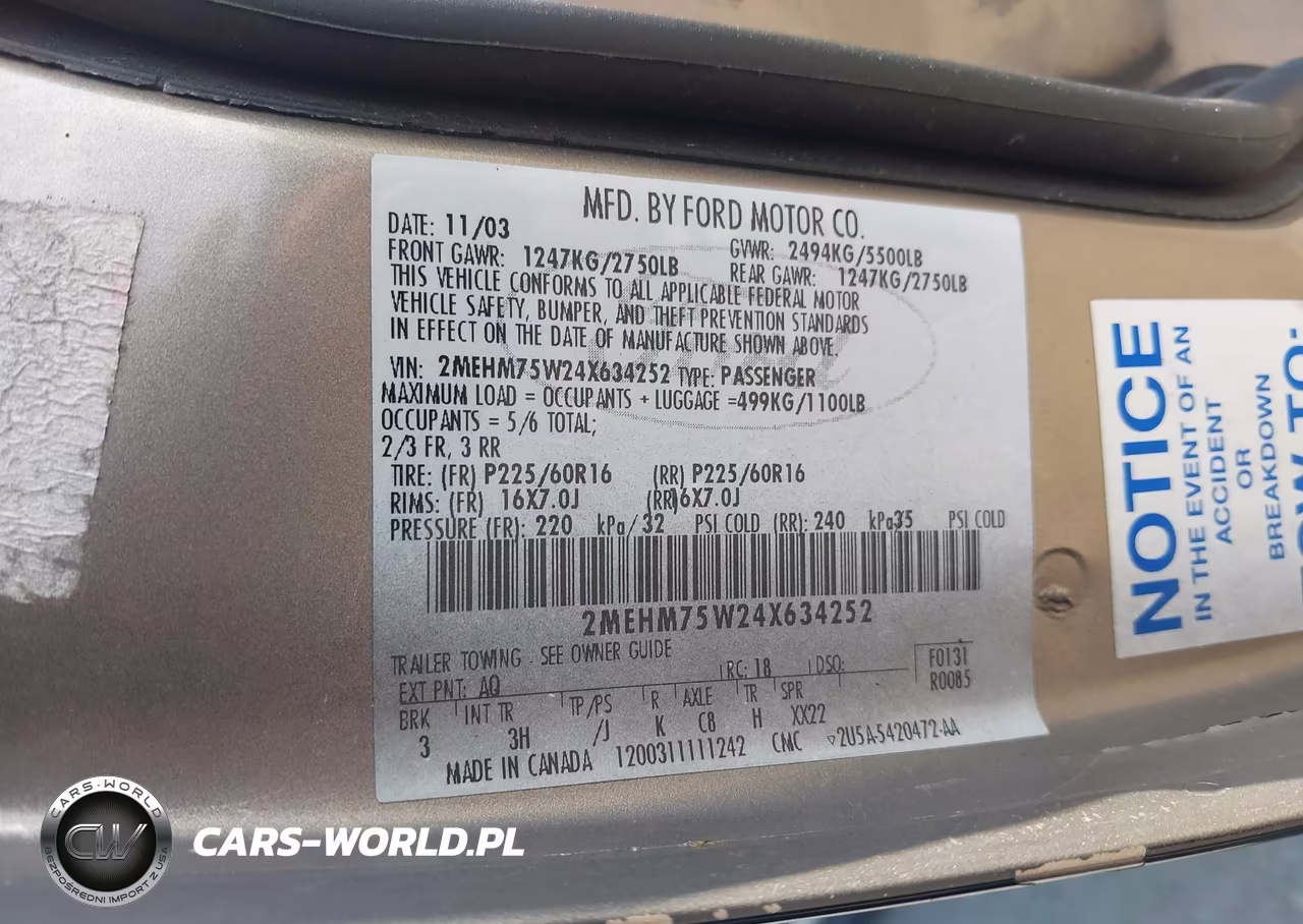 2004 Mercury Grand Marquis Ls VIN:2MEHM75W24X634252 - 9