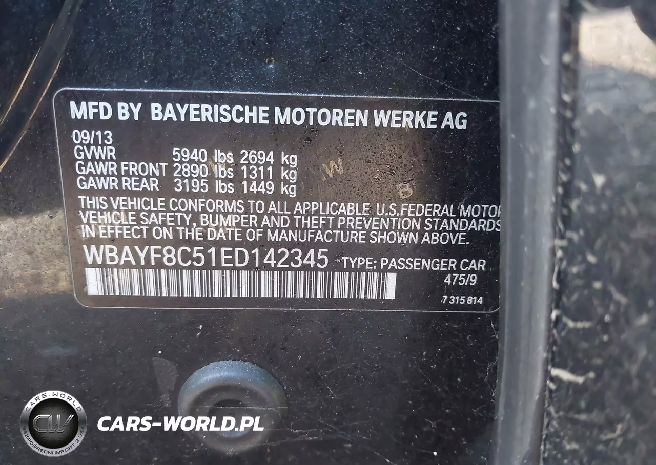 2014 BMW Alpina B7 xDrive VIN:WBAYF8C51ED142345 - 9