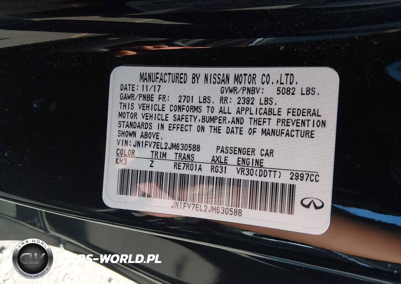 2018 Infiniti Q60 3.0T Red Sport 400 VIN:JN1FV7EL2JM630588 - 9