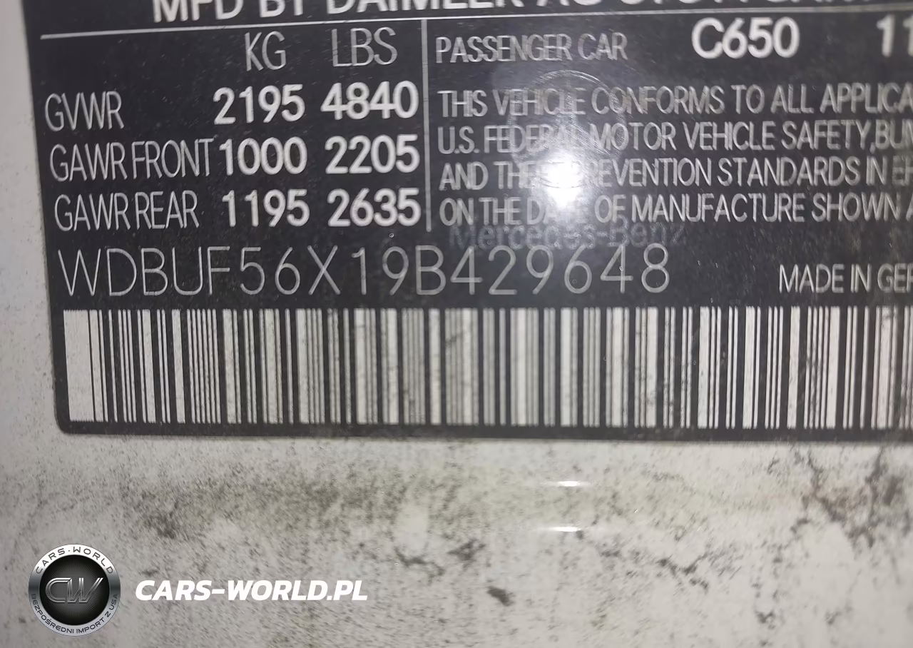 2009 Mercedes-Benz E 350 VIN:WDBUF56X19B429648 - 9