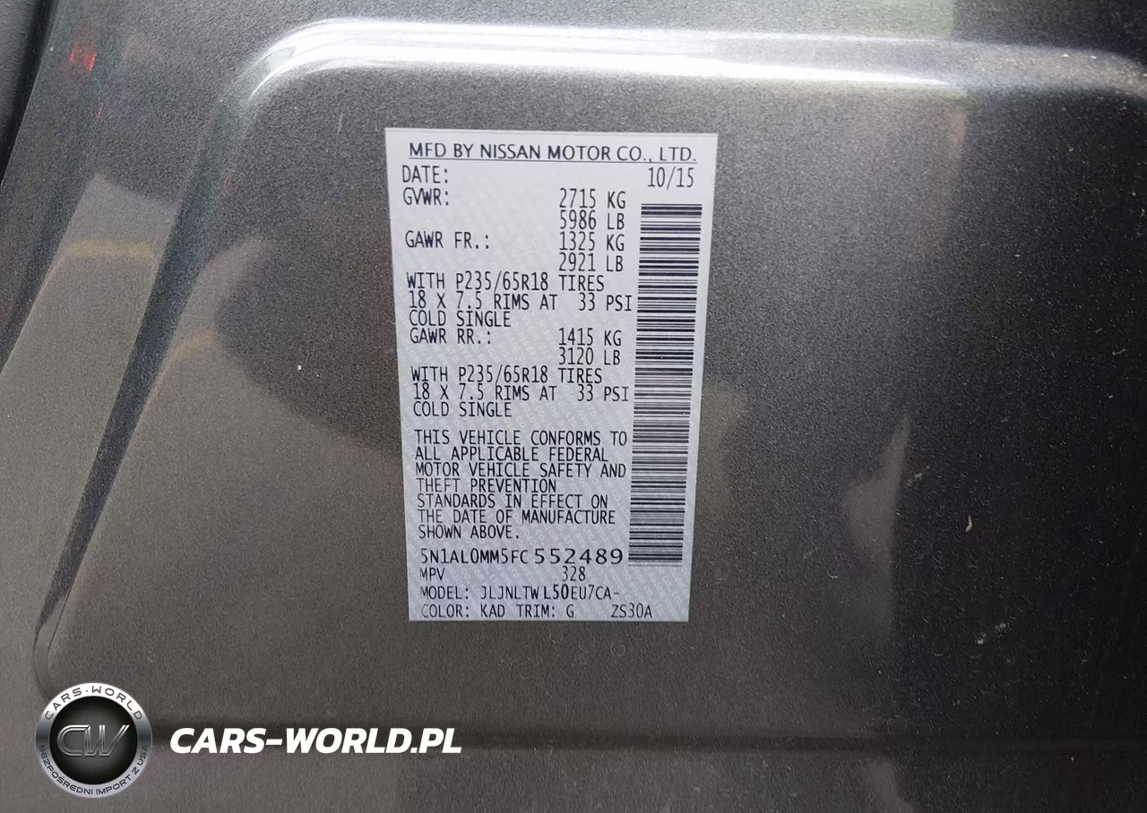 2015 Infiniti Qx60 VIN:5N1AL0MM5FC552489 - 9