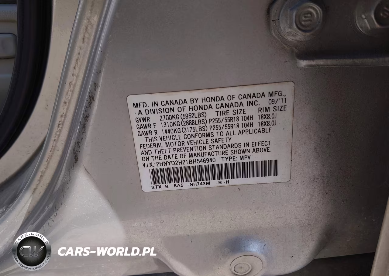 2011 Acura Mdx VIN:2HNYD2H21BH546940 - 9