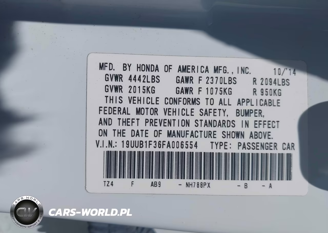 2015 Acura Tlx VIN:19UUB1F36FA006554 - 9