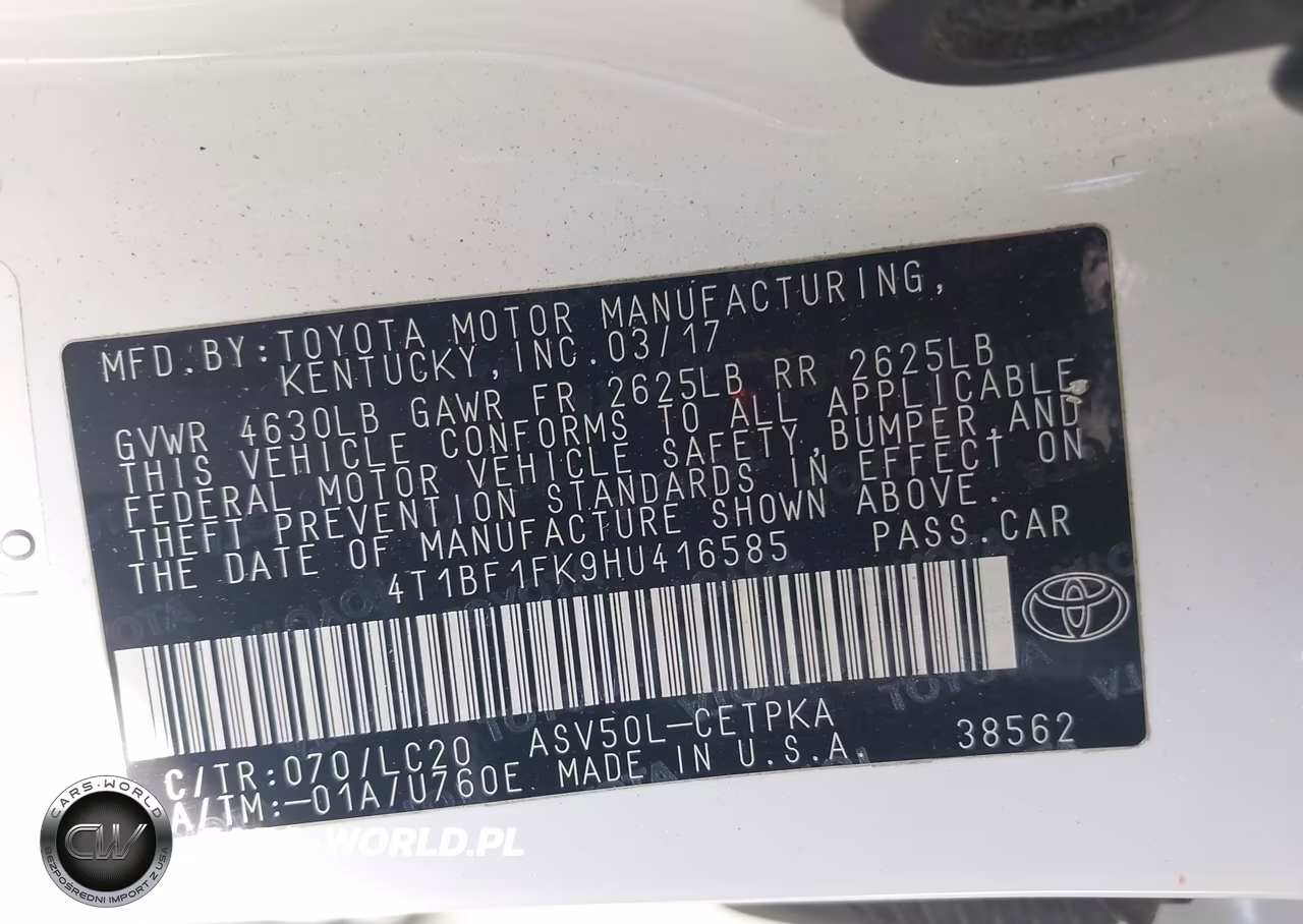 2017 Toyota Camry Xse VIN:4T1BF1FK9HU416585 - 9