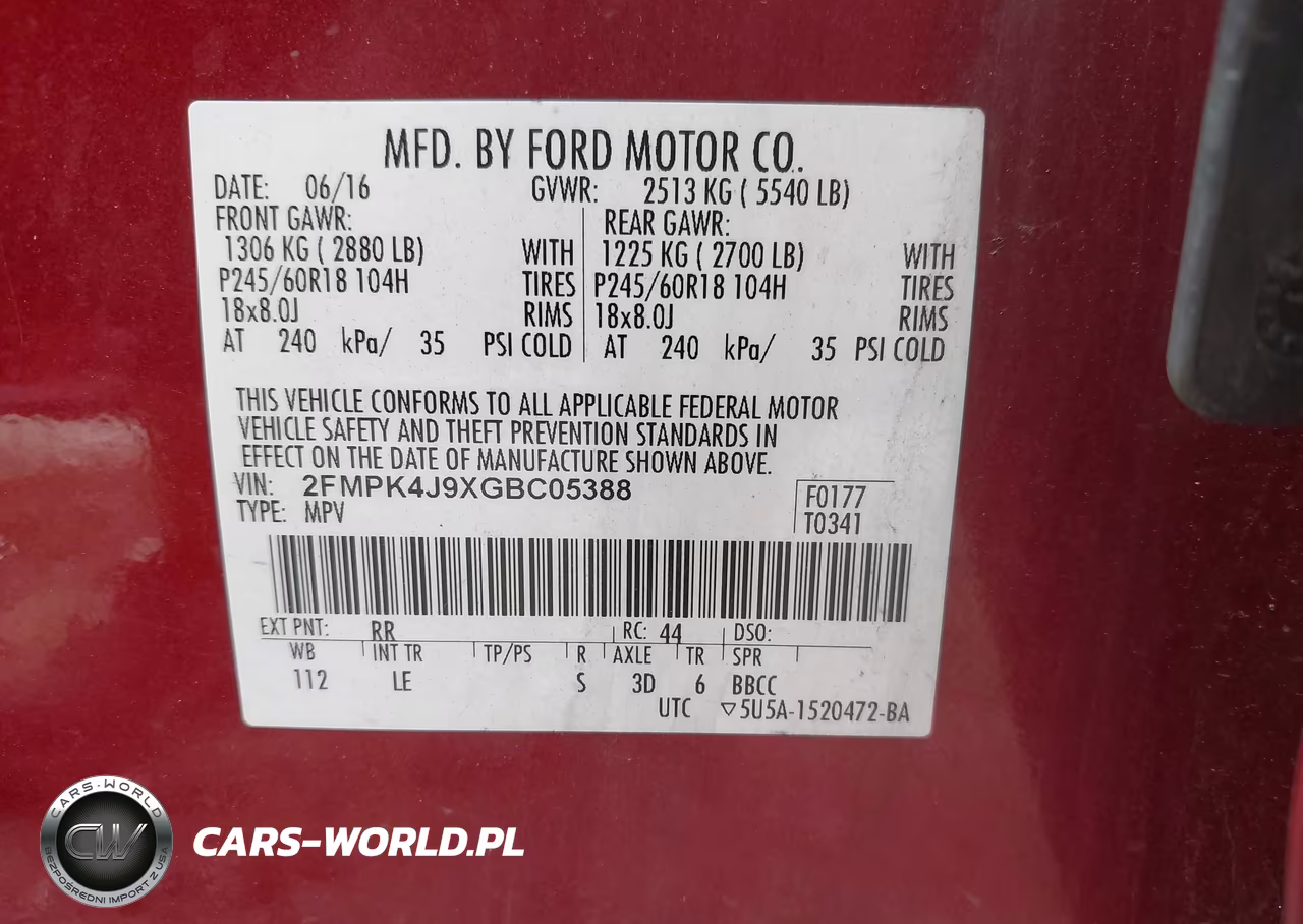 2016 Ford Edge Sel VIN:2FMPK4J9XGBC05388 - 9