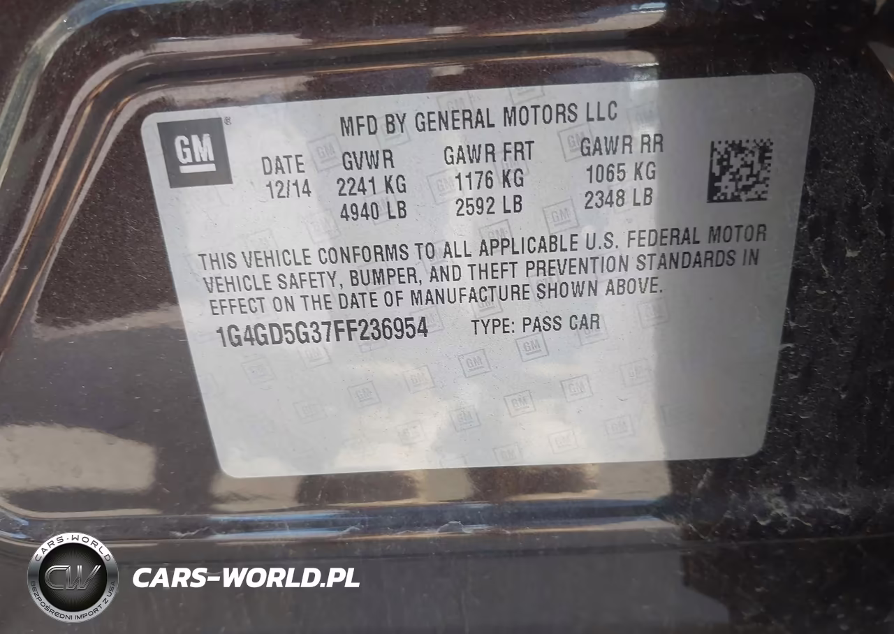 2015 Buick Lacrosse Premium I VIN:1G4GD5G37FF236954 - 9