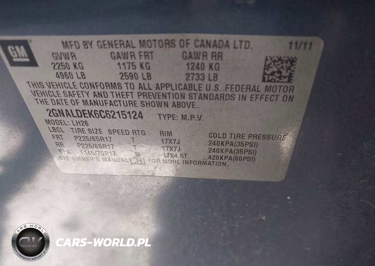 2012 Chevrolet Equinox Lt W-1Lt VIN:2GNALDEK6C6215124 - 9