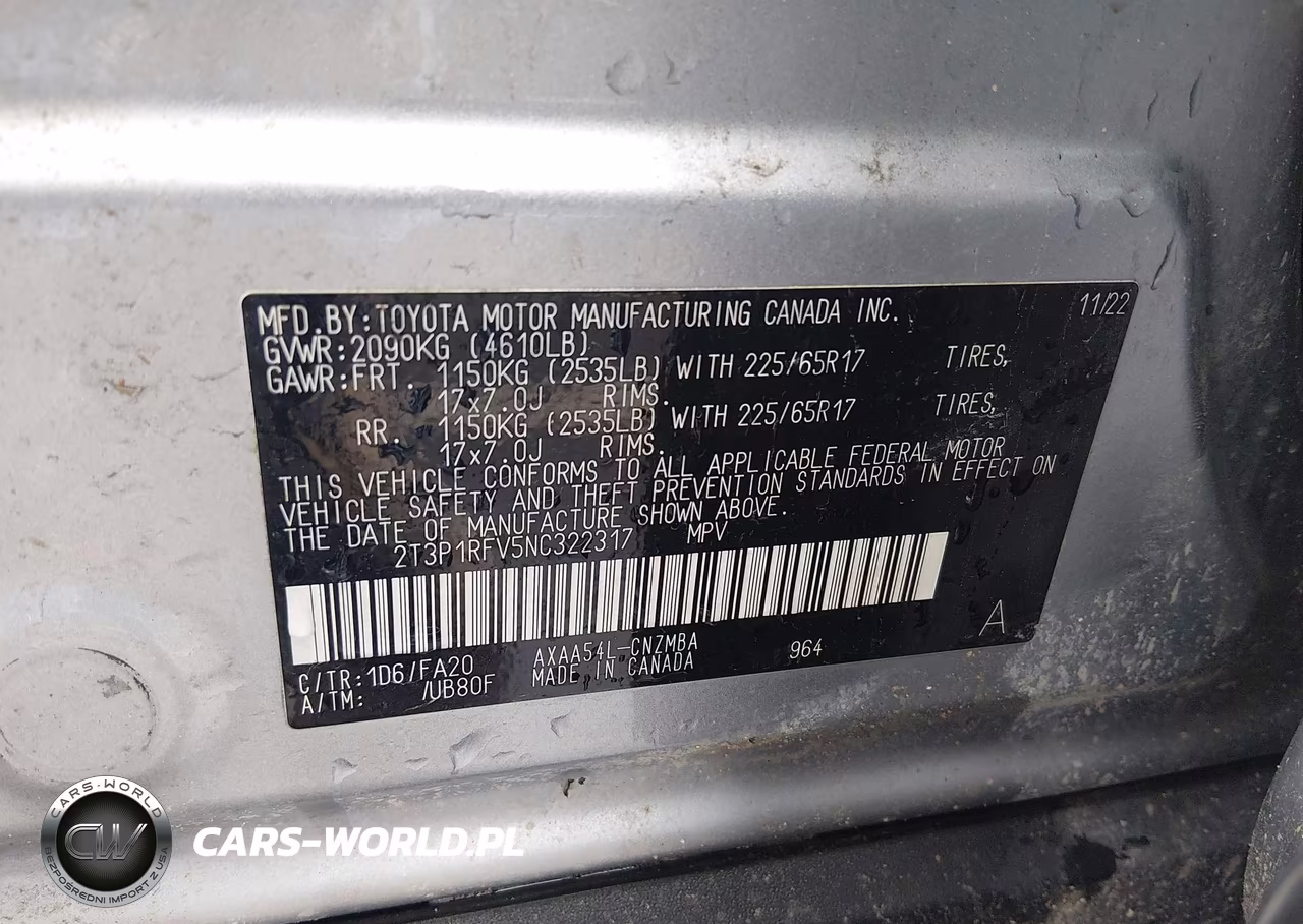 2022 Toyota Rav4 Xle VIN:2T3P1RFV5NC322317 - 9