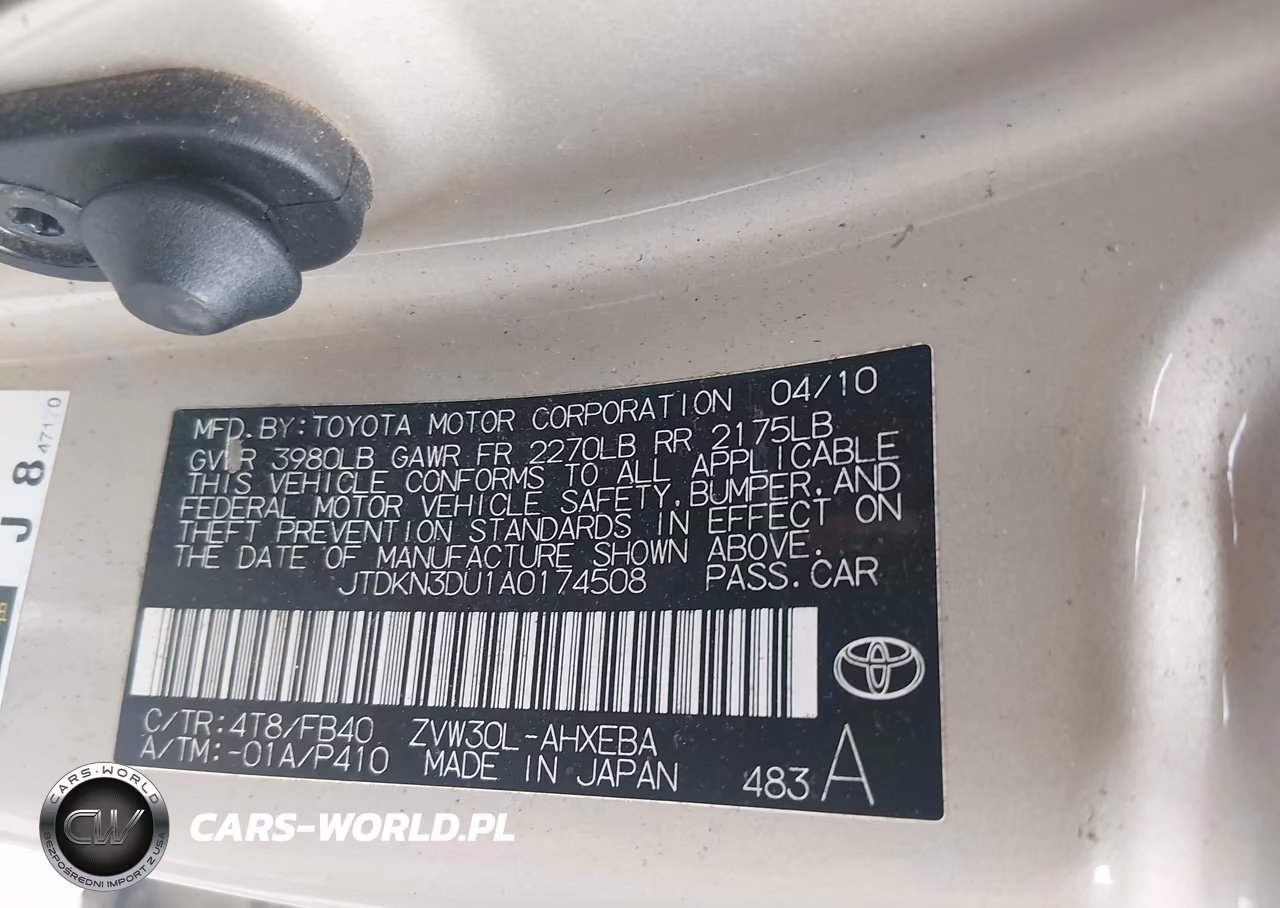 2010 Toyota Prius Iii VIN:JTDKN3DU1A0174508 - 9
