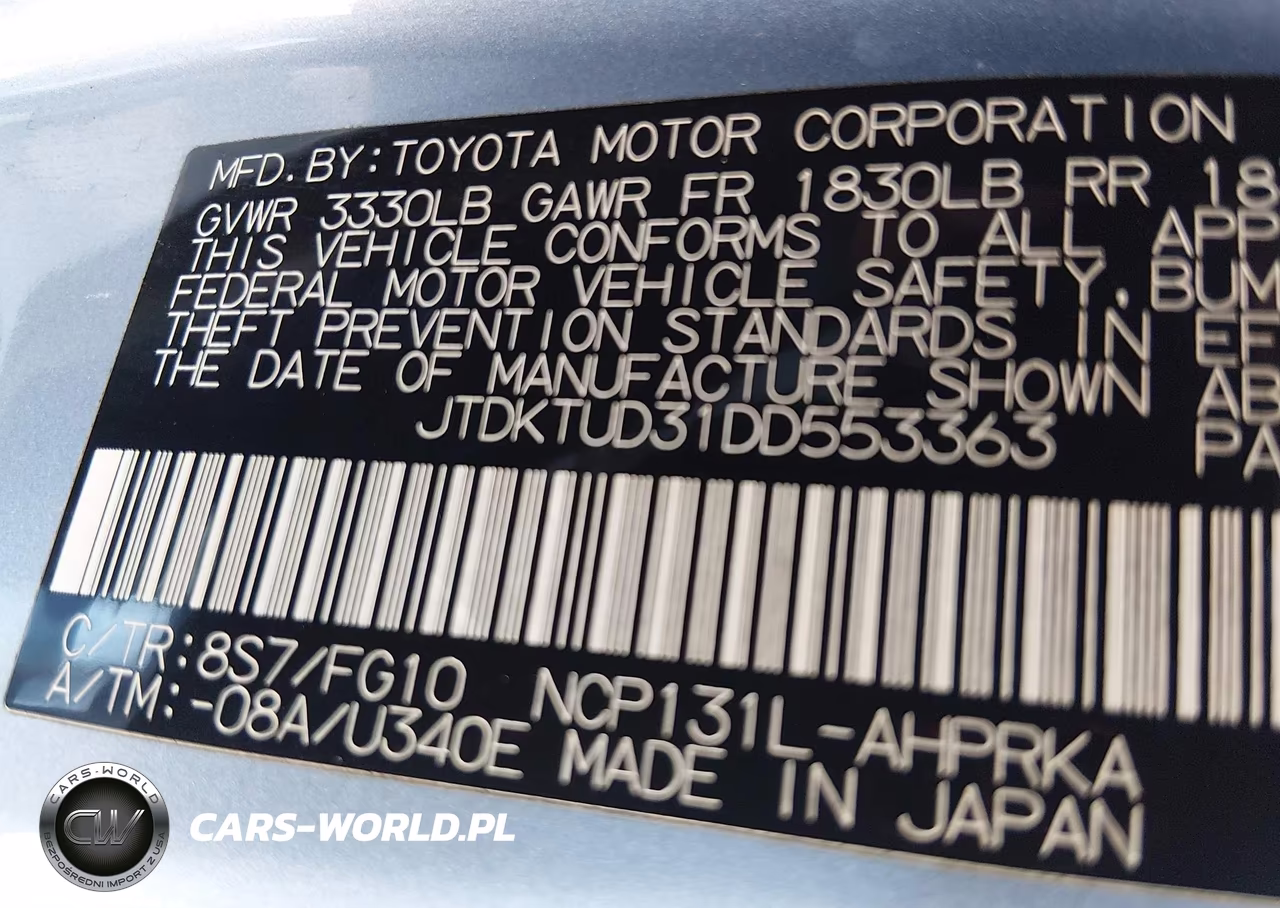 2013 Toyota Yaris Le VIN:JTDKTUD31DD553363 - 9