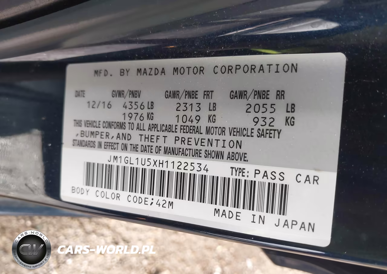 2017 Mazda Mazda6 Sport VIN:JM1GL1U5XH1122534 - 9