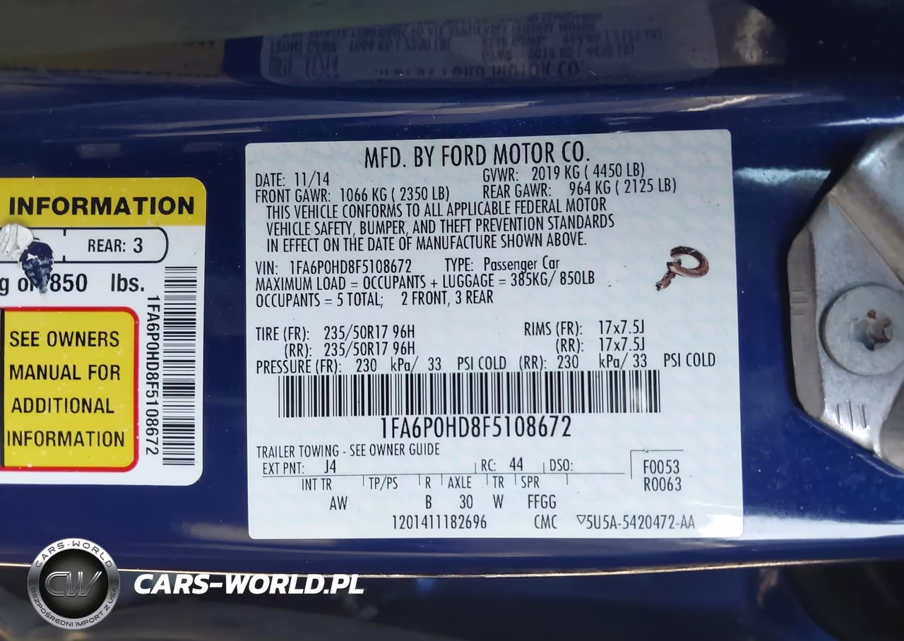 2015 Ford Fusion Se VIN:1FA6P0HD8F5108672 - 9