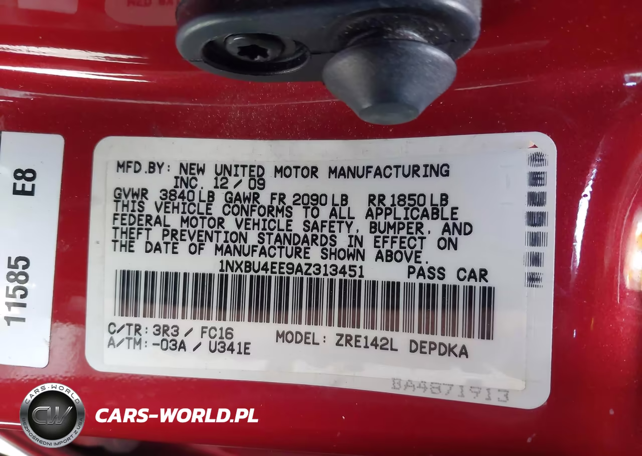 2010 Toyota Corolla Le VIN:1NXBU4EE9AZ313451 - 9