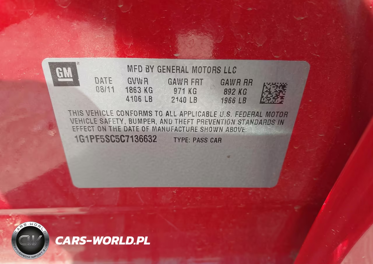 2012 Chevrolet Cruze 1Lt VIN:1G1PF5SC5C7136632 - 9