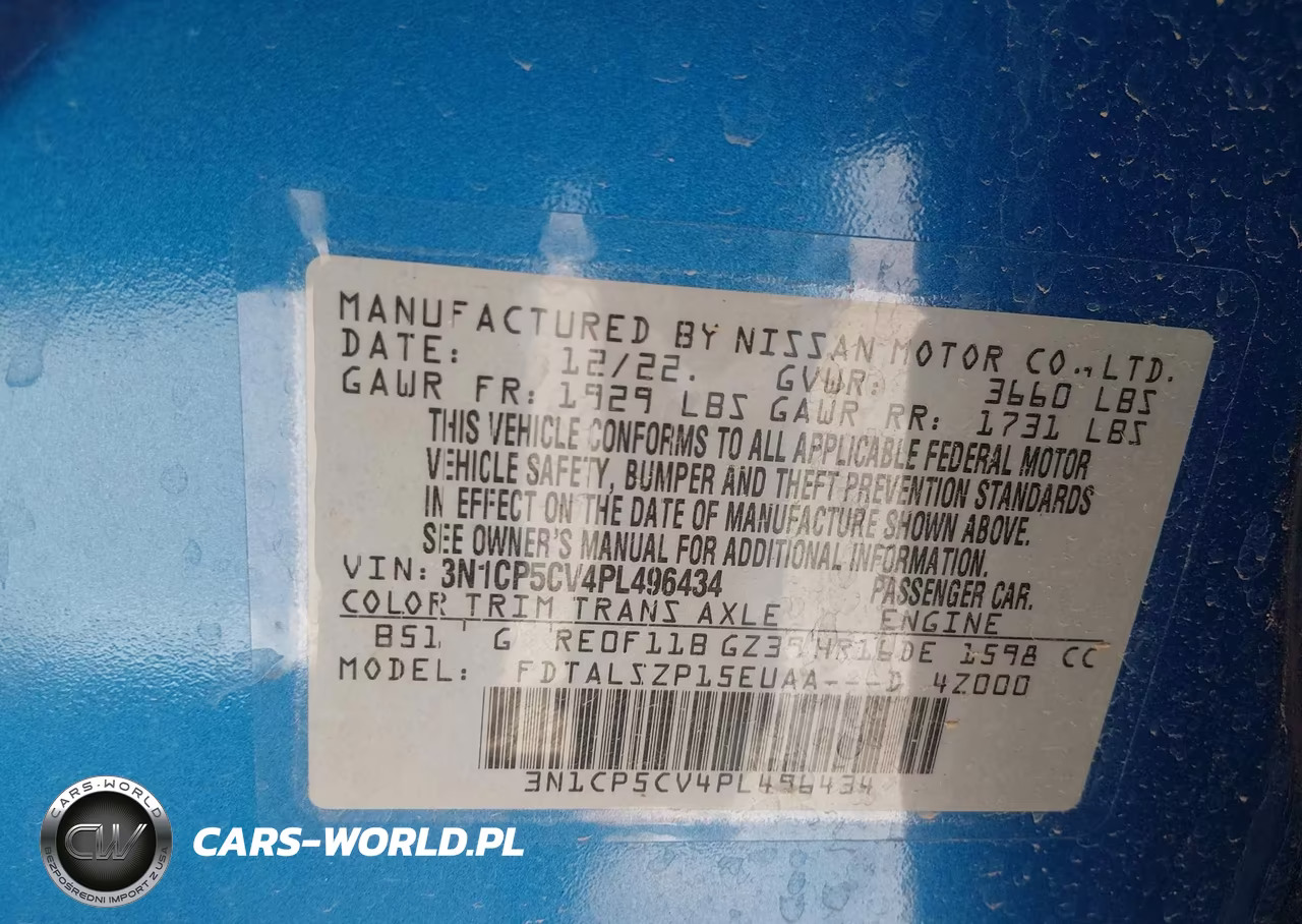 2023 Nissan Kicks Sv Xtronic Cvt VIN:3N1CP5CV4PL496434 - 9